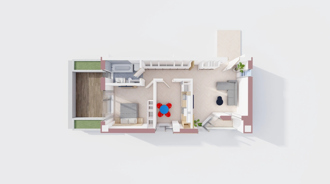 Oferta Visani apartament nou 55 mp, 2 camere, decomandat, de vanzare,  Profi Visan imagine 1