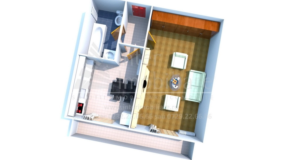 Oferta 1 camera, decomandat, 45 mp, de vanzare apartament nou in zona Bucium,  1.5km de la Family Market imagine 1