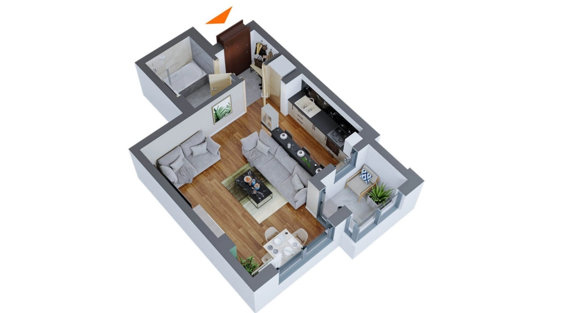 Oferta Apartament nou, 1 camera decomandat, 42 mp, Dacia, de vanzare,  Bariera Dacia imagine 1