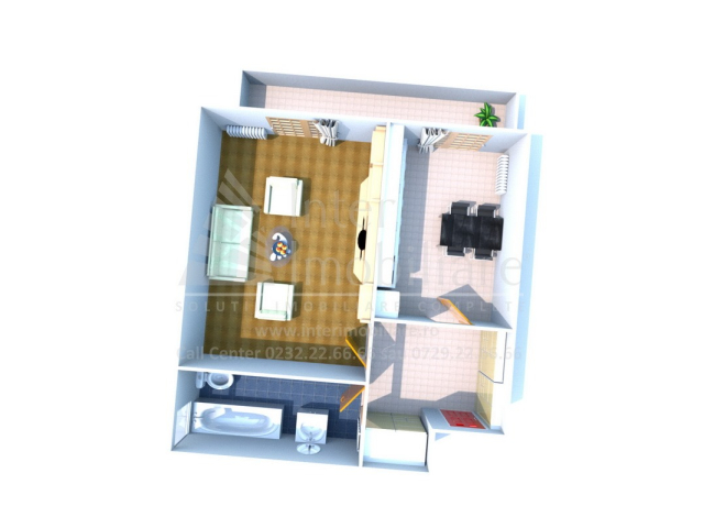 De vanzare apartament nou, 1 camera,  decomandat,  43 mp, Bucium,  (Cartier de blocuri noi la 4km de Palas Mall) 148282