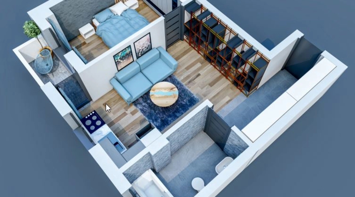 Oferta Visani apartament nou 45 mp, 2 camere, open-space, de vanzare,  TLT Visan imagine 2