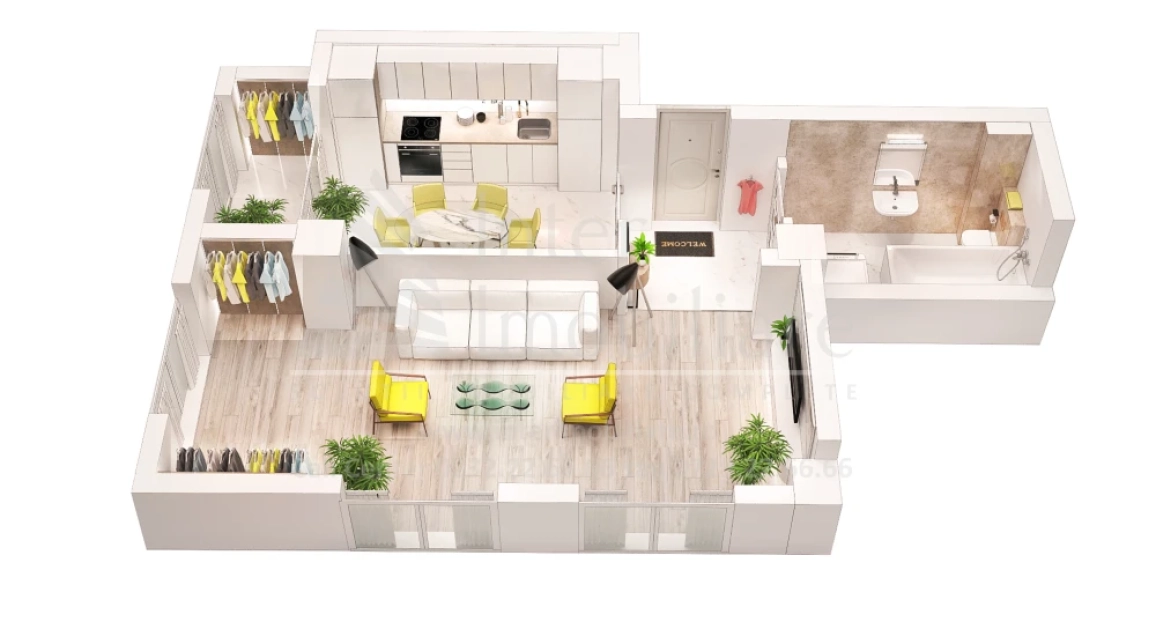 Oferta 1 camera, decomandat, 47 mp, de vanzare apartament nou in zona Nicolina,  Manastirea Frumoasa imagine 2