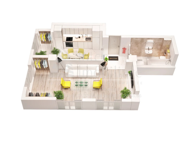 1 camera,  decomandat,  47 mp, de vanzare apartament nou in zona Nicolina,  (Manastirea Frumoasa) 159113