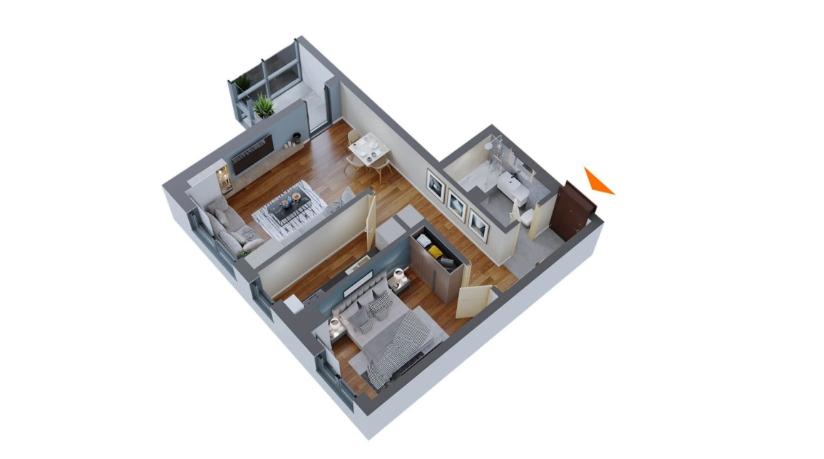 Oferta De vanzare apartament nou, 2 camere, decomandat, 57 mp, Dacia,  BJATM imagine 1
