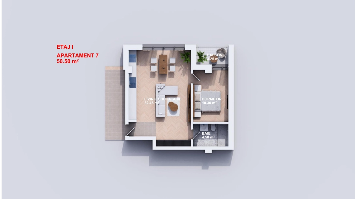 Oferta Visani apartament nou 51 mp, 2 camere, open-space, de vanzare,  TLT Visan imagine 6