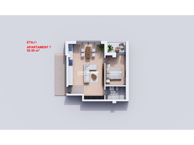 Visani apartament nou  51 mp, 2 camere,  open-space, de vanzare,  (TLT Visan) 160104