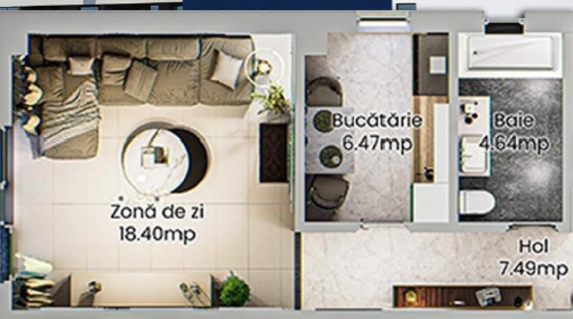 Oferta 1 camera, decomandat, 41 mp, de vanzare apartament nou in zona Podu Ros,  Piata Nicolina imagine 1