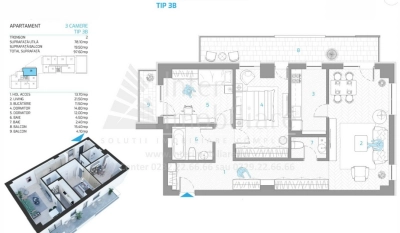 Apartament 3 camere - Nicolina