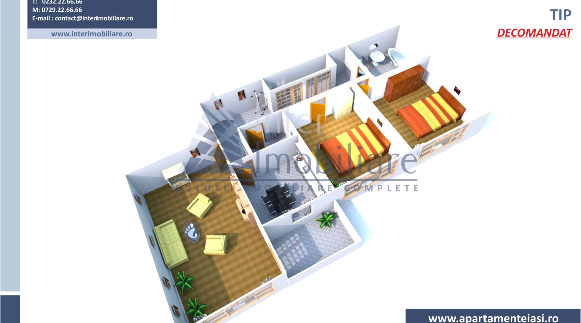 Oferta De vanzare apartament, 3 camere, decomandat, 72 mp, Nicolina,  LIDL imagine 1