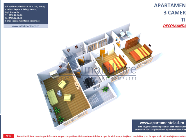 De vanzare apartament, 3 camere,  decomandat,  72 mp, Nicolina,  (LIDL) 163247