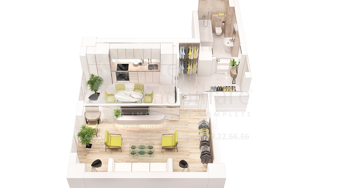 Oferta 1 camera, decomandat, 40 mp, de vanzare apartament nou in zona Frumoasa,  Scoala 43 imagine 1