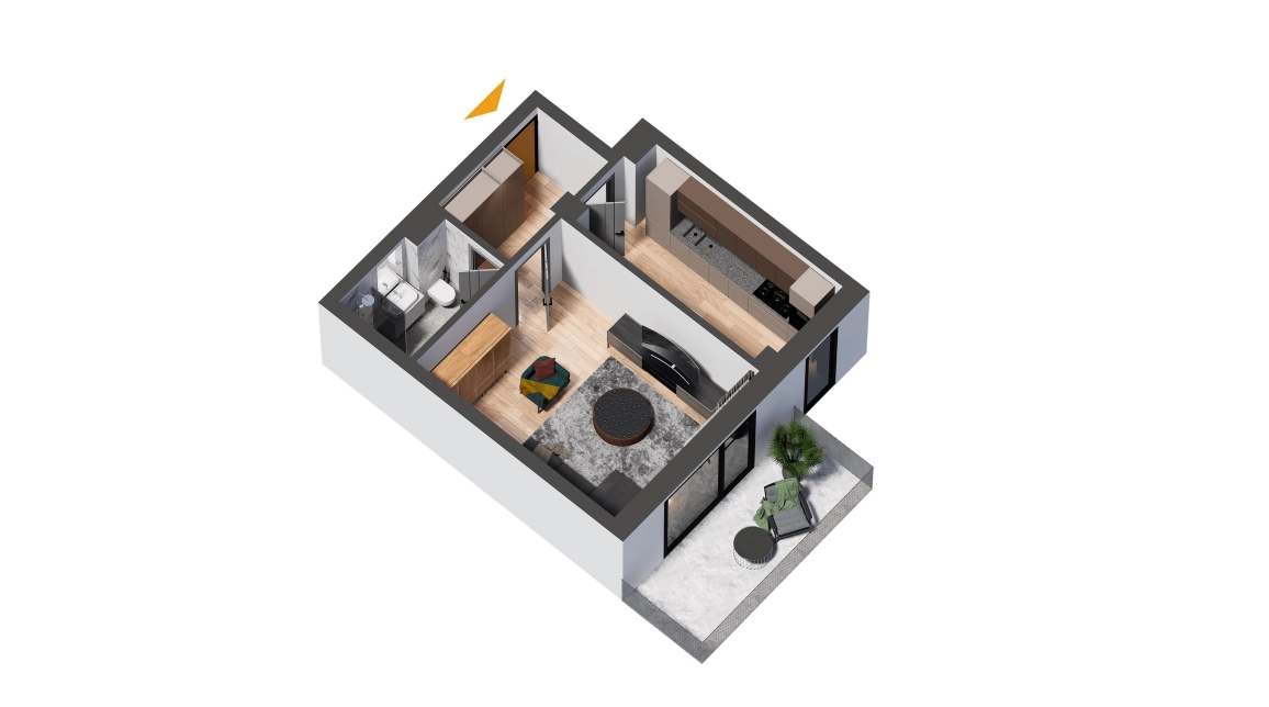 Oferta 1 camera, decomandat, 50 mp, de vanzare apartament nou in zona CUG,  Rond Vechi imagine 3