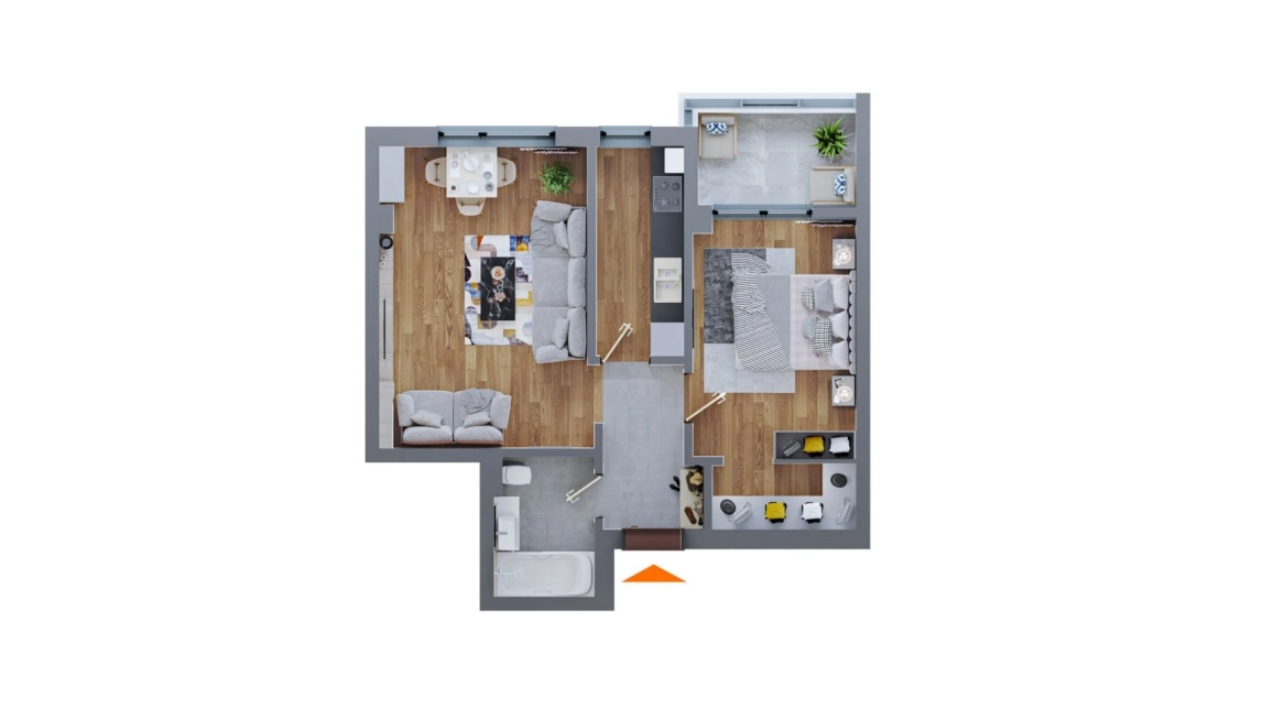 Oferta 2 camere, decomandat, 58 mp, de vanzare apartament nou in zona Dacia,  Piata Dacia imagine 12