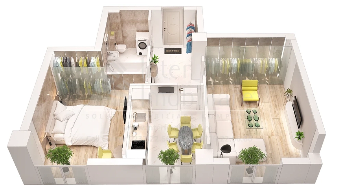 Oferta 2 camere, decomandat, 56 mp, de vanzare apartament nou in zona Nicolina,  Manastirea Frumoasa imagine 5