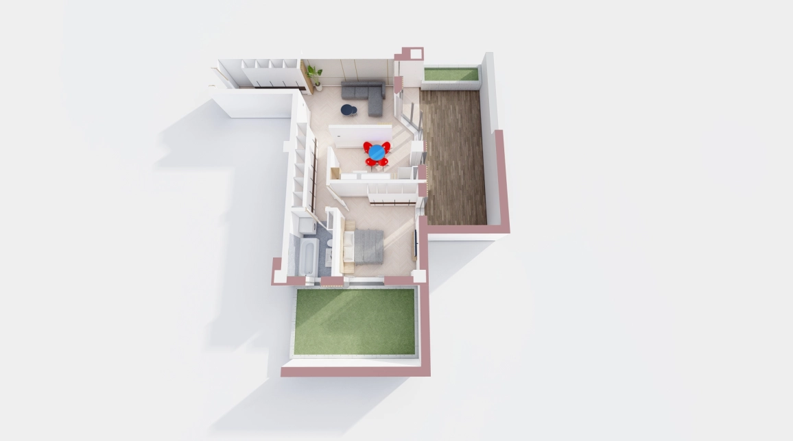 Oferta Apartament nou, 2 camere open-space, 52 mp, Visani, de vanzare,  Profi Visan imagine 3