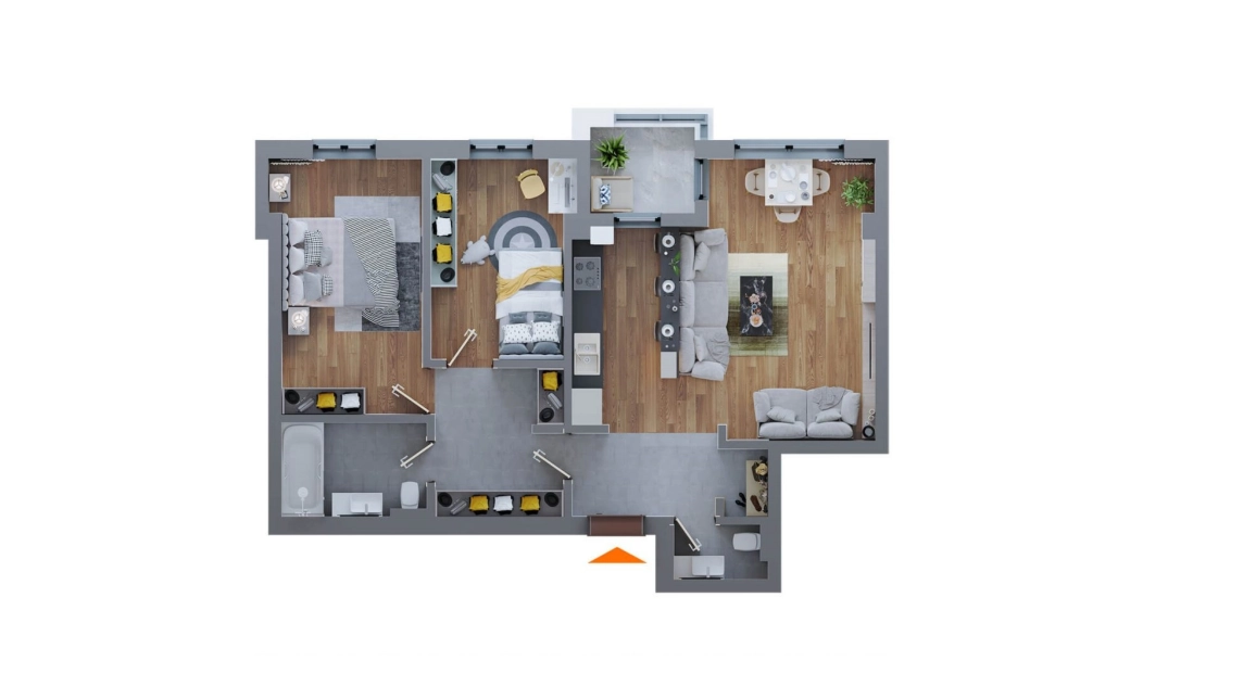 Oferta Dacia apartament nou 82 mp, 3 camere, decomandat, de vanzare,  Bariera Dacia imagine 20