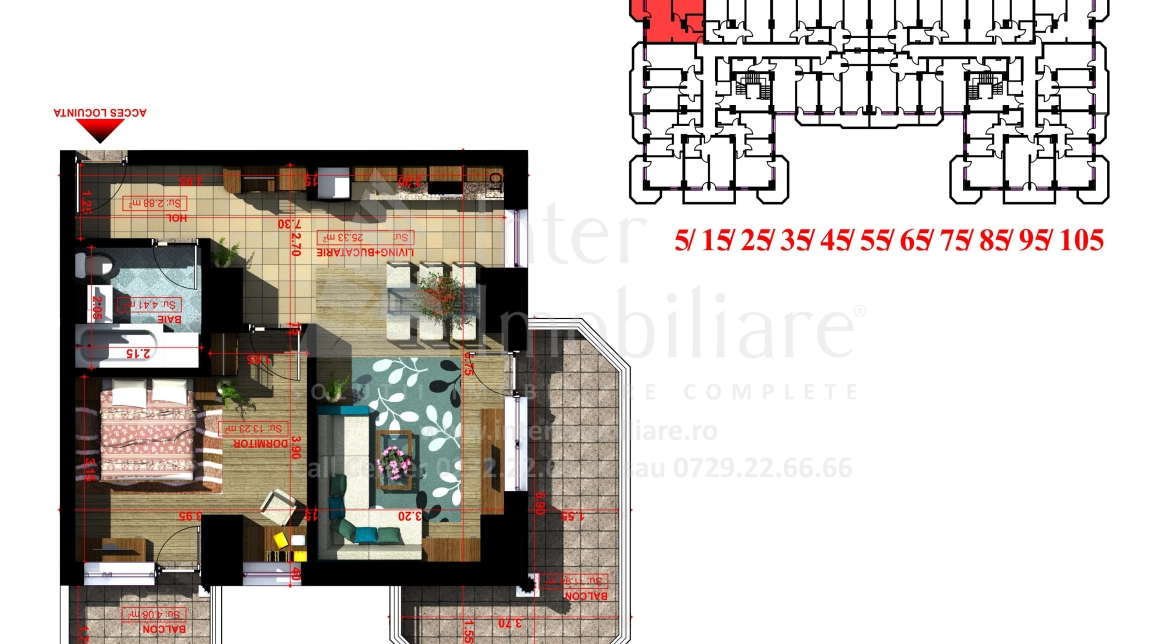 Oferta Copou apartament 62 mp, 2 camere, open-space, de vanzare,  Royal Town imagine 2