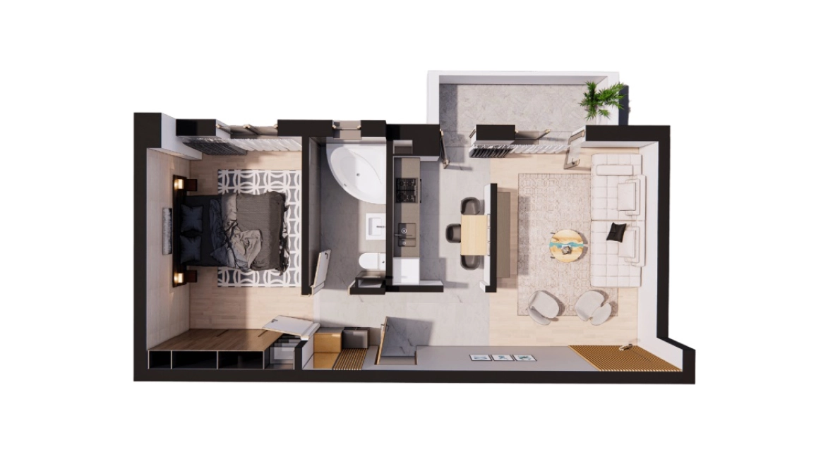 Oferta Apartament nou de vanzare, 2 camere, decomandat, 50 mp, Pacurari,  800m de la bulevard imagine 8