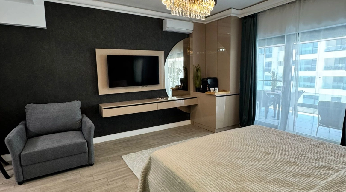 Oferta 1 camera, decomandat, 41 mp, de vanzare apartament nou in zona Mamaia Nord,  PARCARE INCLUSA,VEDERE LATERALA la MARE imagine 2