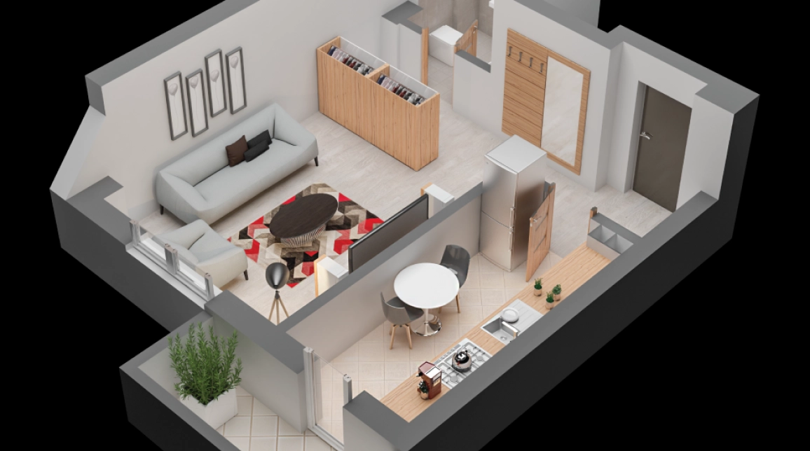 Oferta Apartament nou de vanzare, 1 camera, decomandat, 41 mp, Dacia,  Pasarela Octav Bancila- Tigarete imagine 5