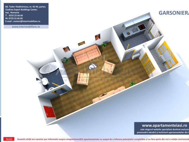 De vanzare apartament, 1 camera,  garsoniera,  24 mp, Alexandru cel Bun,  (Zimbru) 162027