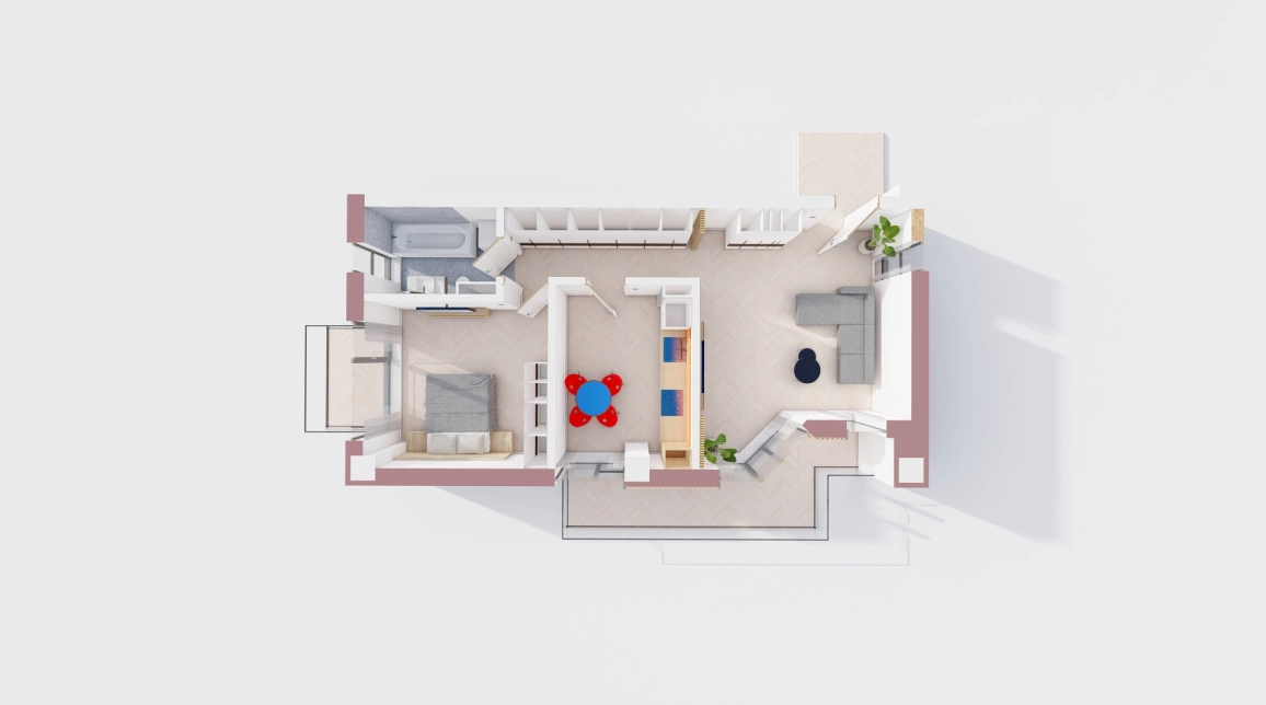 Oferta 2 camere, decomandat, 66 mp, de vanzare apartament nou in zona Bucium,  Profi Visan imagine 5