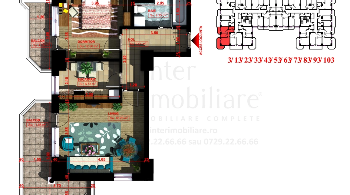 Oferta Apartament de vanzare, 2 camere, decomandat, 65 mp, Copou,  Royal Town imagine 2