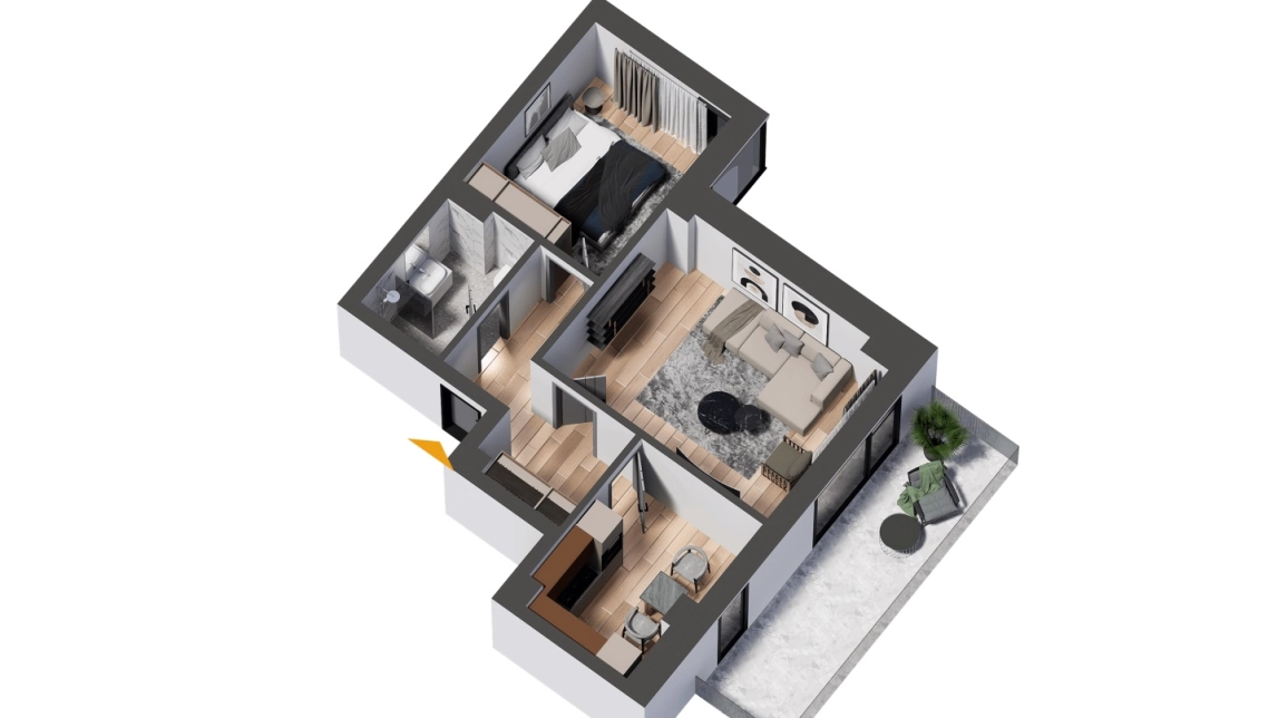 Oferta 2 camere, decomandat, 67 mp, de vanzare apartament nou in zona CUG,  Rond Vechi imagine 3