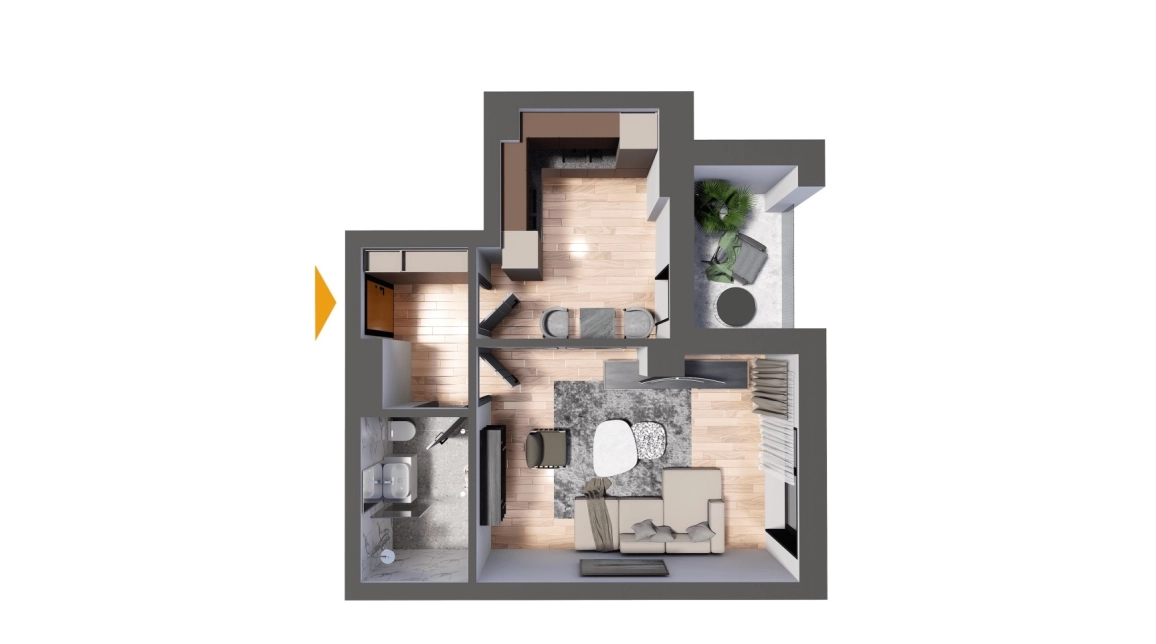Oferta Nicolina apartament nou 42 mp, 1 camera, decomandat, de vanzare,  Piata CUG imagine 2