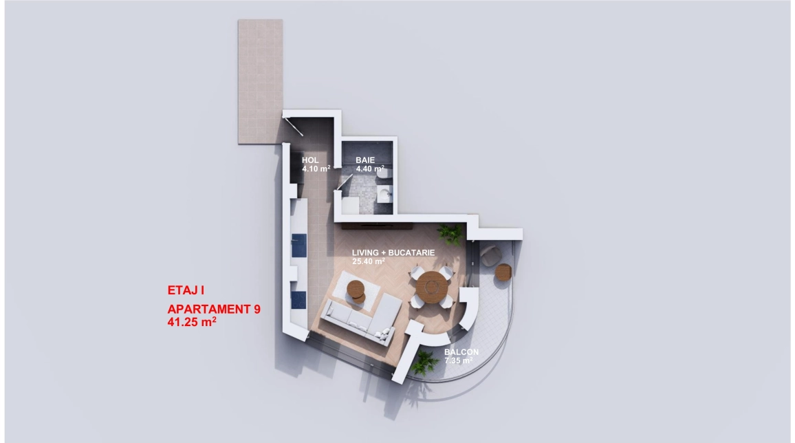 Oferta Apartament nou de vanzare, 1 camera, open-space, 41 mp, Bucium,  Profi Visan imagine 1