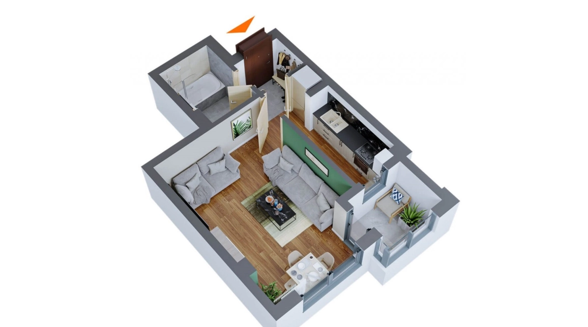 Oferta 1 camera, decomandat, 38 mp, de vanzare apartament nou in zona Canta,  Bariera imagine 2