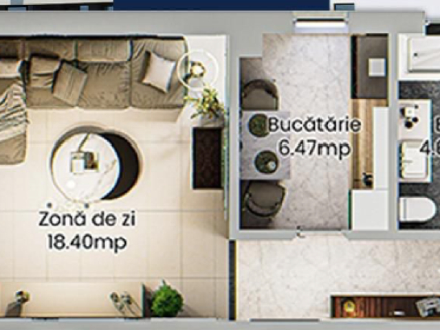 Apartament nou, 1 camera  decomandat,  48 mp, Podu Ros, de vanzare,  (Piata Nicolina) 159086