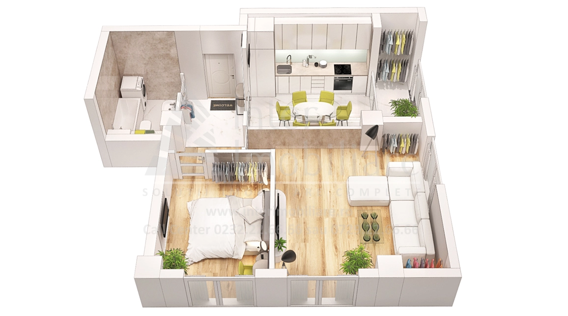 Oferta Apartament nou, 2 camere decomandat, 62 mp, Frumoasa, de vanzare,  Scoala 43 imagine 1