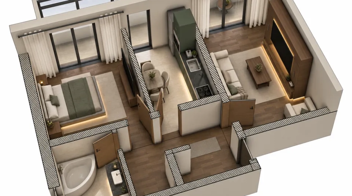 Oferta CUG apartament nou 60 mp, 2 camere, decomandat, de vanzare,  Gradinita Valea Adanca imagine 5