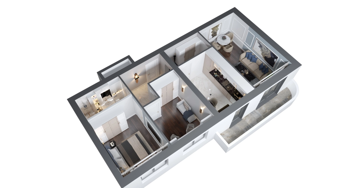 Oferta Podu Ros apartament nou 77 mp, 3 camere, decomandat, de vanzare,  Pasaj  Socola - Poitiers imagine 2