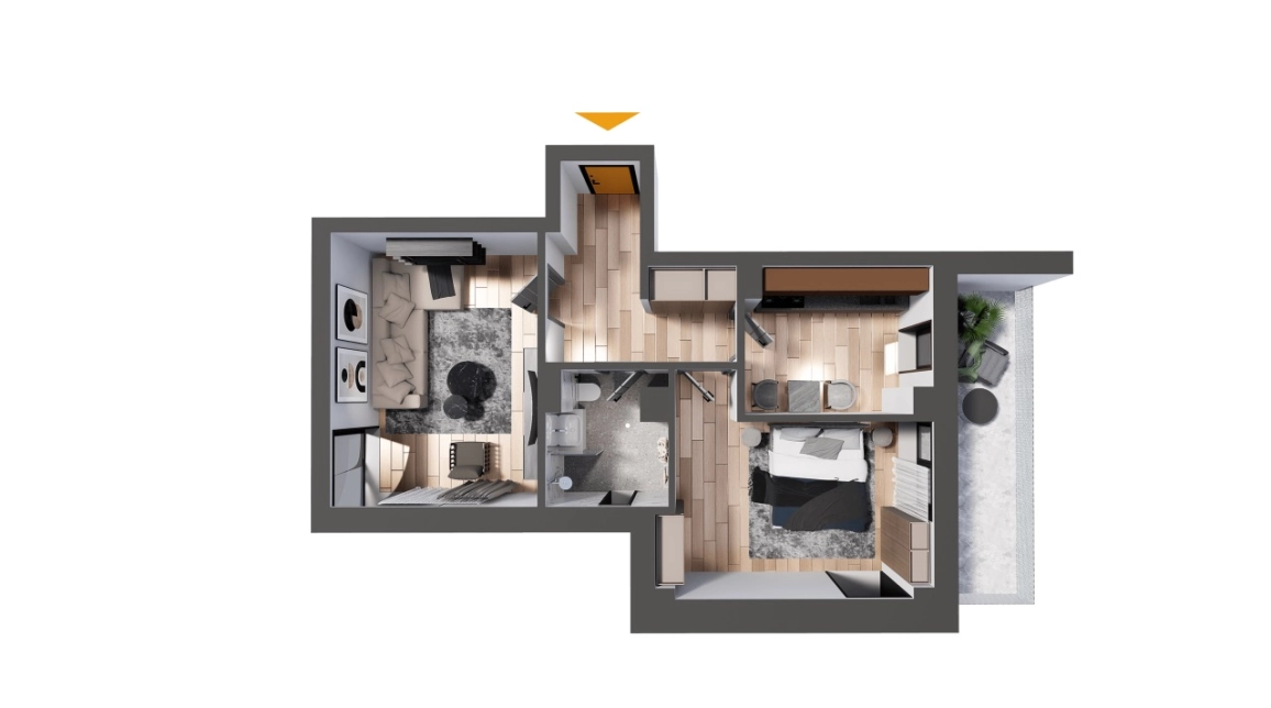 Oferta Apartament nou de vanzare, 2 camere, decomandat, 68 mp, CUG,  Selgros imagine 2
