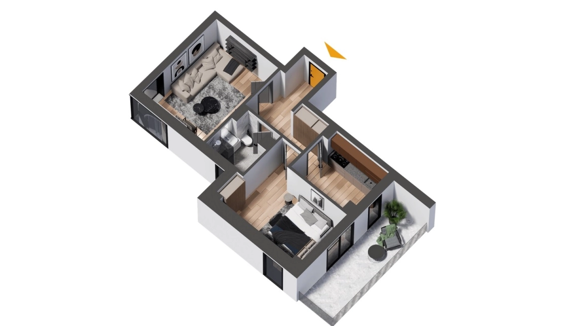 Oferta Apartament nou de vanzare, 2 camere, decomandat, 68 mp, CUG,  Selgros imagine 3