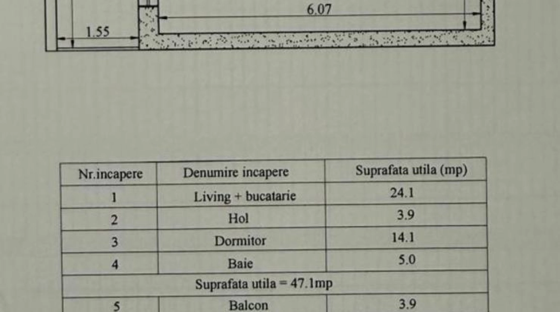 Oferta 2 camere, open-space, 51 mp, de vanzare apartament in zona Tatarasi,  Aurel Vlaicu imagine 5