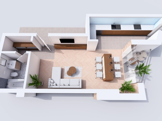 Apartament 1 camere - Bucium