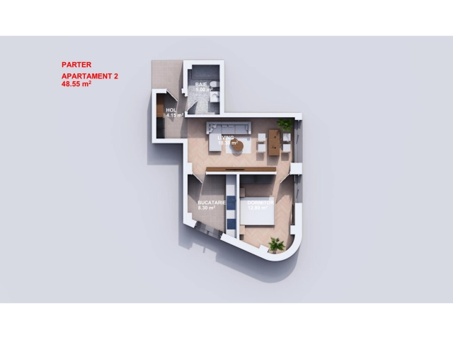 Apartament 2 camere - Visani