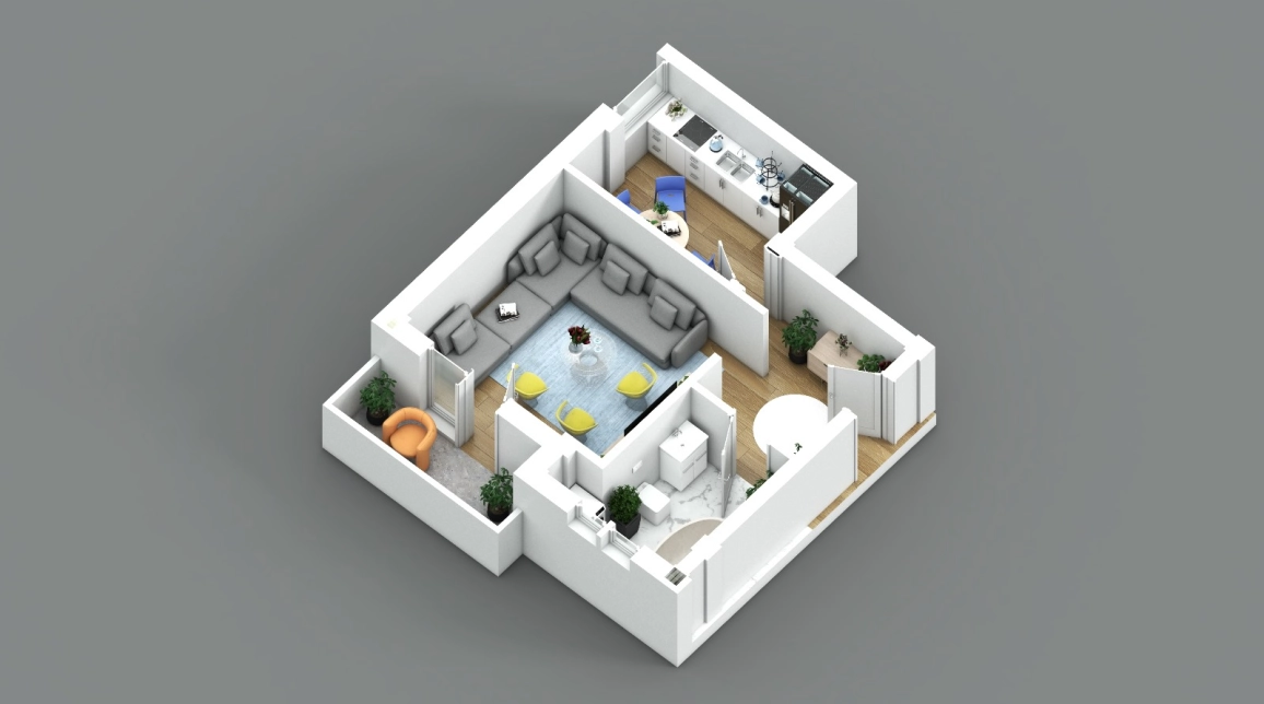 Oferta Visani apartament nou 40 mp, 1 camera, decomandat, de vanzare,  Profi Visan imagine 2