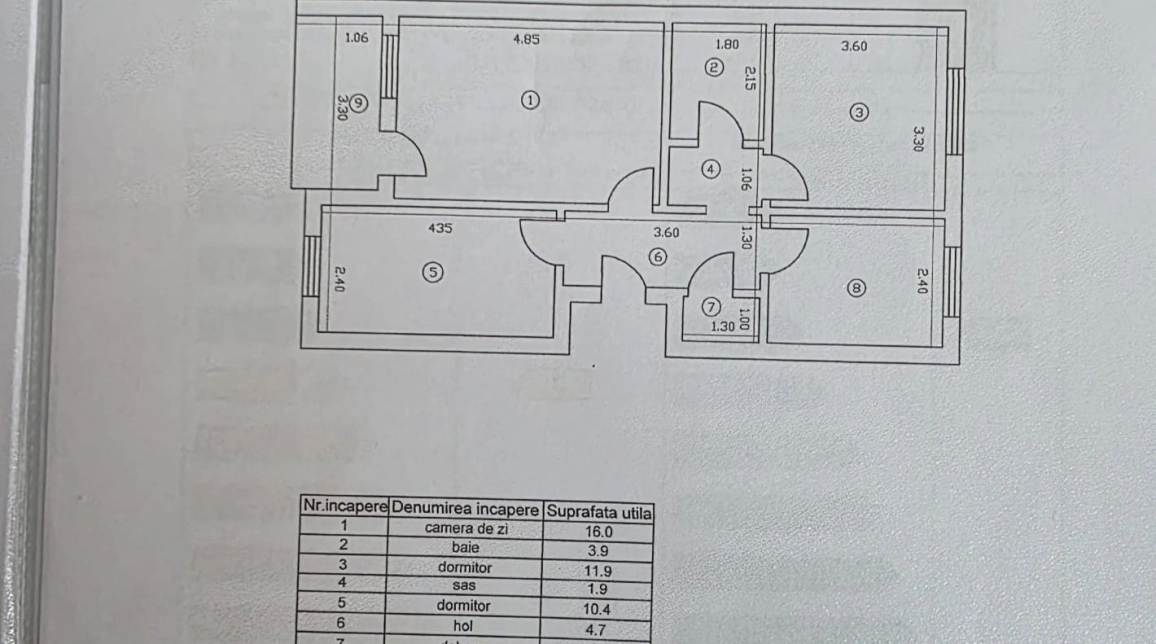 Oferta Tatarasi apartament 62 mp, 3 camere, decomandat, de vanzare,  Ciurchi imagine 2