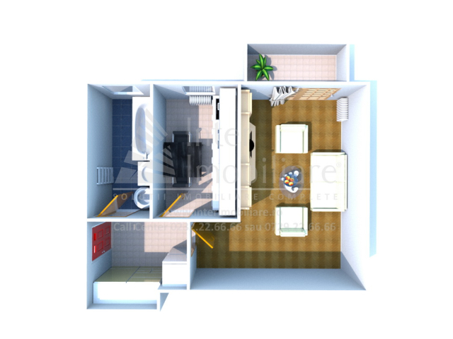 De vanzare apartament nou, 1 camera,  decomandat,  42 mp, Galata,  (Platou Galata) 162352