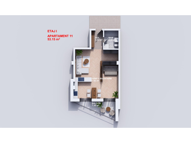 De vanzare apartament nou, 1 camera,  decomandat,  53 mp, Bucium,  (Profi Visan) 160092
