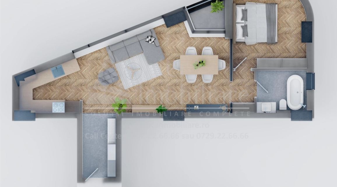 Oferta Apartament nou, 2 camere decomandat, 58 mp, Tatarasi, de vanzare,  Lac Venetia imagine 1