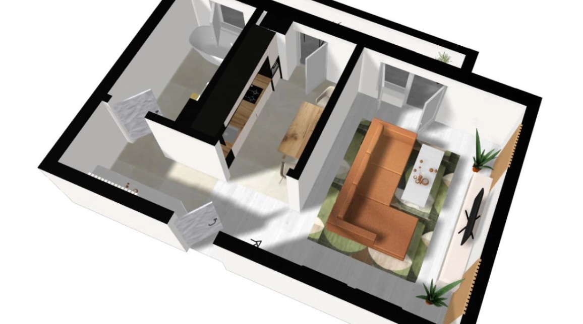 Oferta Pacurari apartament nou 38 mp, 1 camera, decomandat, de vanzare,  Scoala Paradis imagine 1