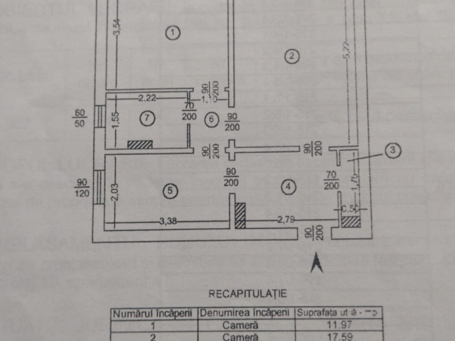 Apartament, 2 camere  decomandat,  60 mp, Alexandru cel Bun, de vanzare,   160576