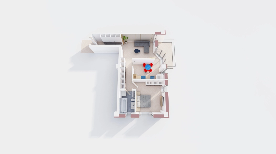 Oferta 2 camere, decomandat, 68 mp, de vanzare apartament nou in zona Visani,  Profi Visan imagine 3