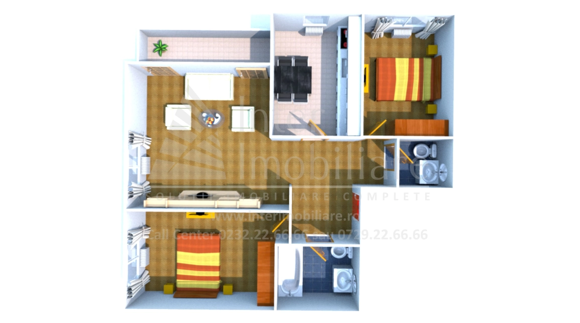 Oferta CUG apartament nou 71 mp, 3 camere, decomandat, de vanzare,  Valea Adanca - Penny Market imagine 1