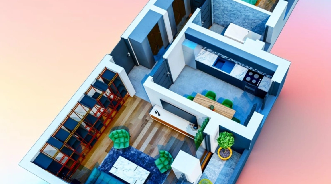Oferta Bucium apartament nou 61 mp, 2 camere, decomandat, de vanzare,  TLT Visan imagine 1